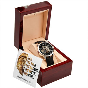 Watch Gift | Dad | The Man | The Legend | The Myth | The King | Jewelry | PB24-WOOD, PROD-2221852, PT-4320, USER-43062, W30044 | TageUnlimited