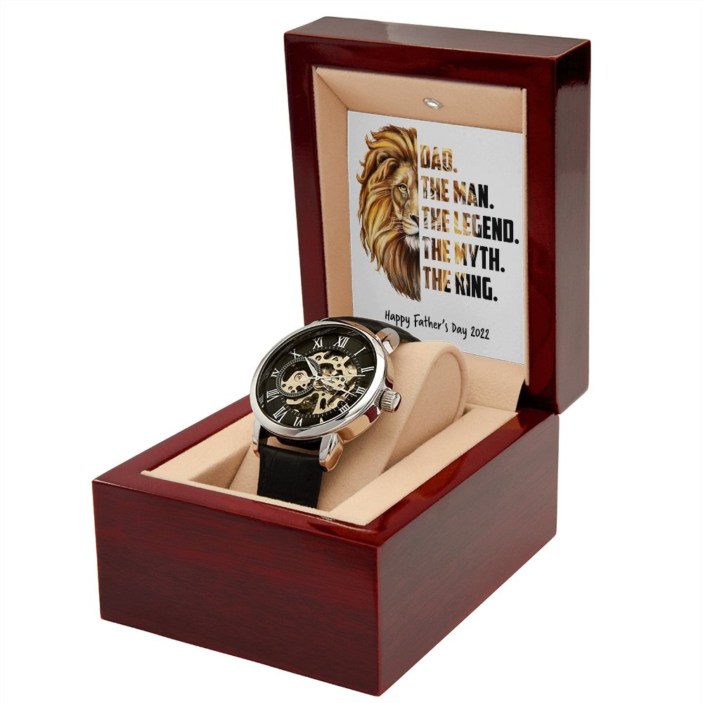 Watch Gift | Dad | The Man | The Legend | The Myth | The King | Jewelry | PB24-WOOD, PROD-2221852, PT-4320, USER-43062, W30044 | TageUnlimited