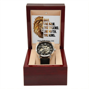 Watch Gift | Dad | The Man | The Legend | The Myth | The King | Jewelry | PB24-WOOD, PROD-2221852, PT-4320, USER-43062, W30044 | TageUnlimited