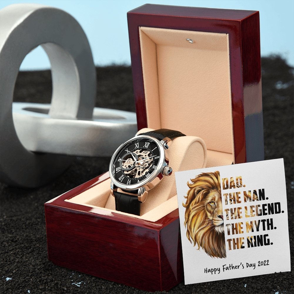 Watch Gift | Dad | The Man | The Legend | The Myth | The King | Jewelry | PB24-WOOD, PROD-2221852, PT-4320, USER-43062, W30044 | TageUnlimited