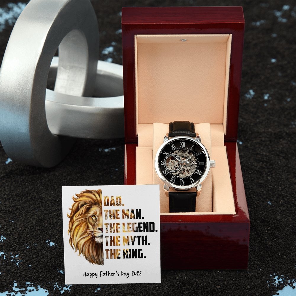 Watch Gift | Dad | The Man | The Legend | The Myth | The King | Jewelry | PB24-WOOD, PROD-2221852, PT-4320, USER-43062, W30044 | TageUnlimited