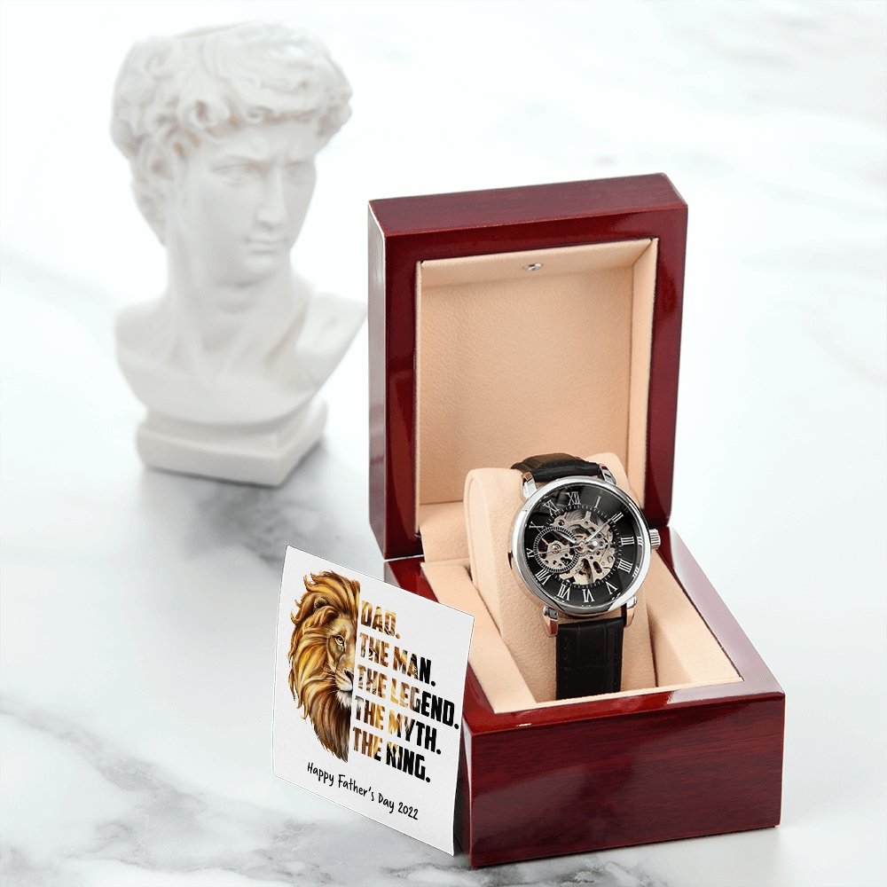 Watch Gift | Dad | The Man | The Legend | The Myth | The King | Jewelry | PB24-WOOD, PROD-2221852, PT-4320, USER-43062, W30044 | TageUnlimited