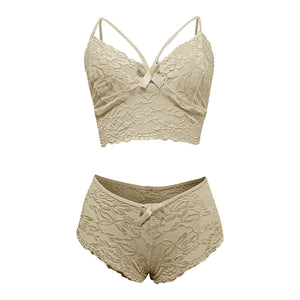 Female Underwear Sexy lingerie Set For Women Plus Size Corset Lace Floral Bralette Bra Two Piece Underwear Lenceria Femenina | TageUnlimited