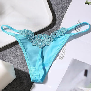 Floral Embroidered Sexy Briefs Low Waist G-String Seduction Thin Women Underwear Seamless Sexy Hollow Out Panties Thong Lingerie | TageUnlimited