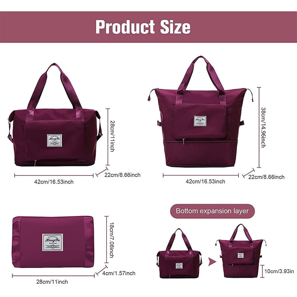 Folding Travel Bags Waterproof Tote Travel Luggage Bags for Women Large Capacity Multifunctional Travel Duffle Bags Handbag | 0 | Tage-Active