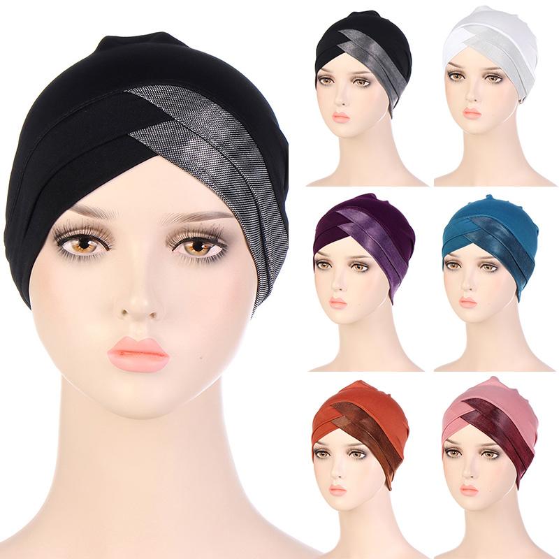 Forehead Cross Muslim turban For Women islamic Inner hijab Cap Islamic UnderScarf Arab wrap head Scarves Hijab turbante mujer | TageUnlimited