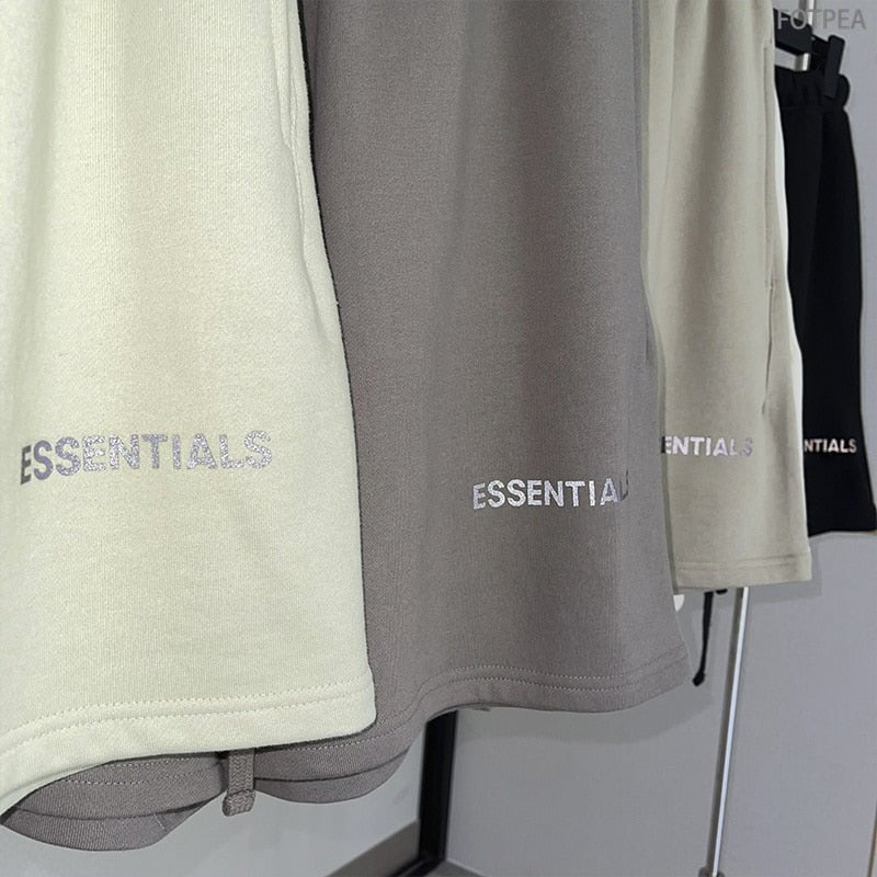 New Men Essentials Summer Shorts Reflective Letter Streetwear Hip Hop Quick-Drying And Breathable Cotton Sports Shorts. | TageUnlimited