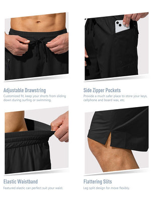 Gradual Men Short Pants Swimming Trunks Beach Surf Shorts Quick Drying Lightweight Waterproof UPF 50+ with Zipper Pockets | TageUnlimited