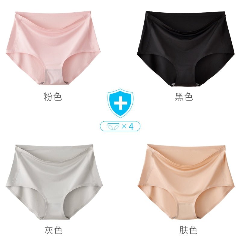 Gentle.Bear Ice Silk Underwear Women Seamless High Waist Panties 4XL Plus Size Breathable Ladies Briefs Elastic Sofe ingerie | TageUnlimited