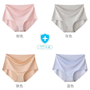 Gentle.Bear Ice Silk Underwear Women Seamless High Waist Panties 4XL Plus Size Breathable Ladies Briefs Elastic Sofe ingerie | TageUnlimited