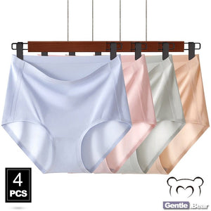 Gentle.Bear Ice Silk Underwear Women Seamless High Waist Panties 4XL Plus Size Breathable Ladies Briefs Elastic Sofe ingerie | TageUnlimited