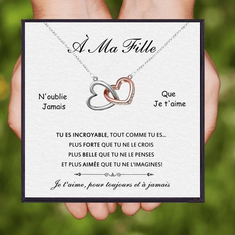 Gifts for Fille Necklaces Daughter France Pendant Necklace to My Mum Dad Gift Crystal Necklace Jewelry Christmas Jewelry | 0 | Tage-Active