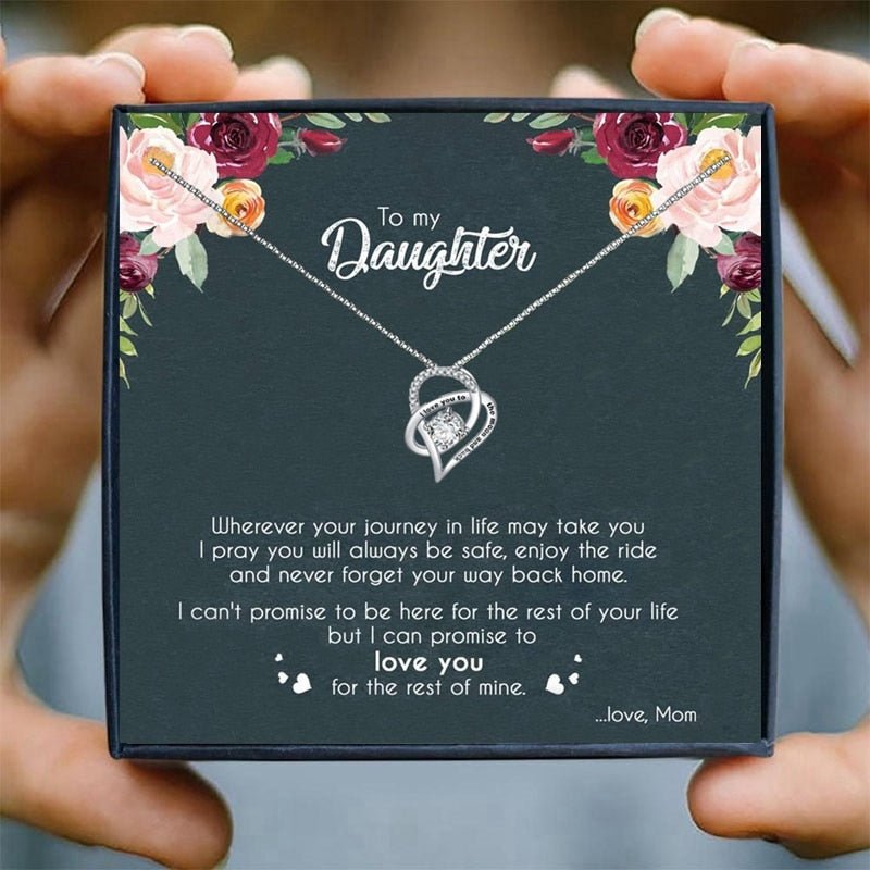 Girl Necklaces for Daughter Mother Gifts Heart Pendant Necklace Jewelry Women Choker Necklaces Pendants Collares Bijoux Birthday | 0 | Tage-Active