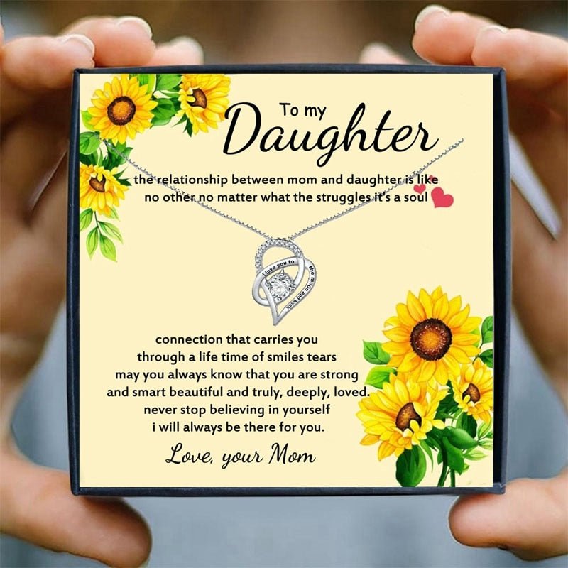 Girl Necklaces for Daughter Mother Gifts Heart Pendant Necklace Jewelry Women Choker Necklaces Pendants Collares Bijoux Birthday | 0 | Tage-Active