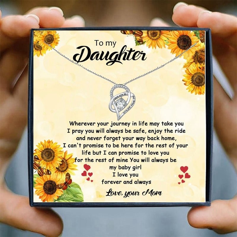 Girl Necklaces for Daughter Mother Gifts Heart Pendant Necklace Jewelry Women Choker Necklaces Pendants Collares Bijoux Birthday | 0 | Tage-Active