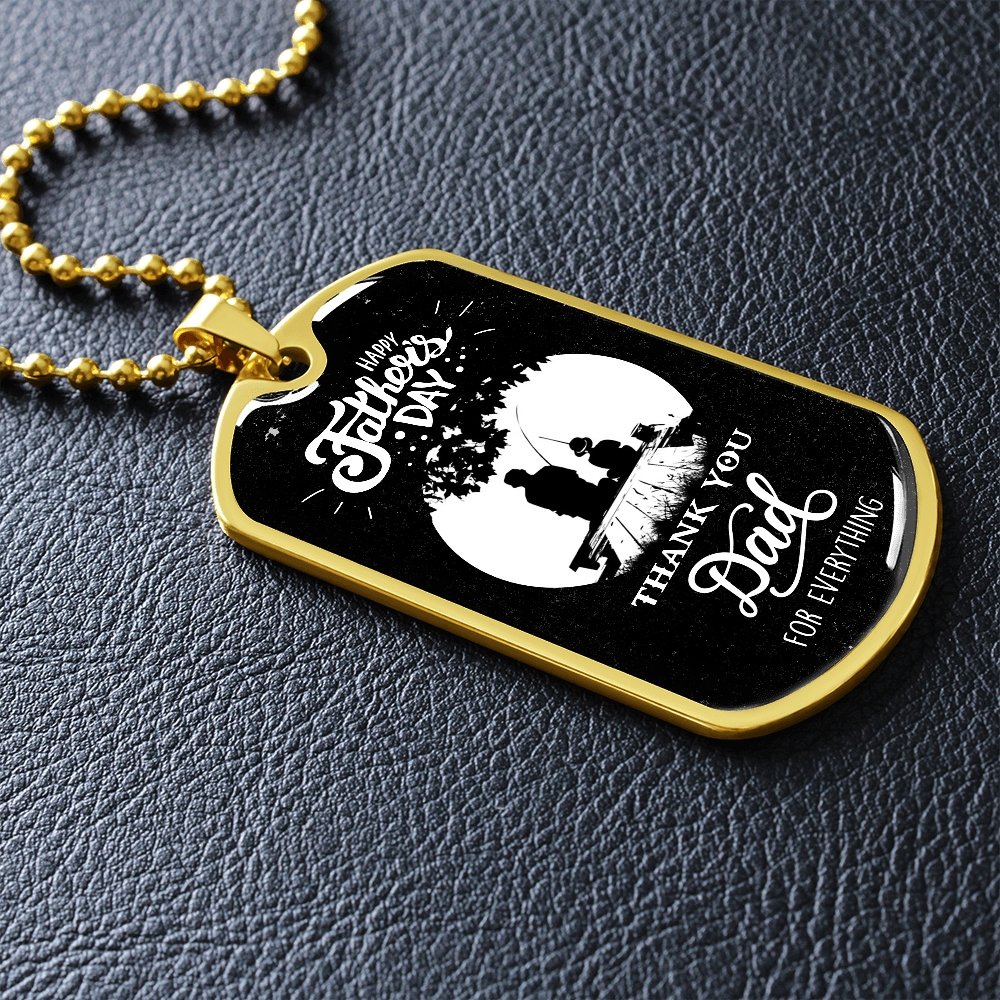 Happy Father's Day | Thank You Dad For Everything (Dog Tag) | Jewelry | A1014T, A1014TG, G007T, G007TG, lx-G007, PROD-2245603, PT-133, TNM-1, USER-43062 | TageUnlimited