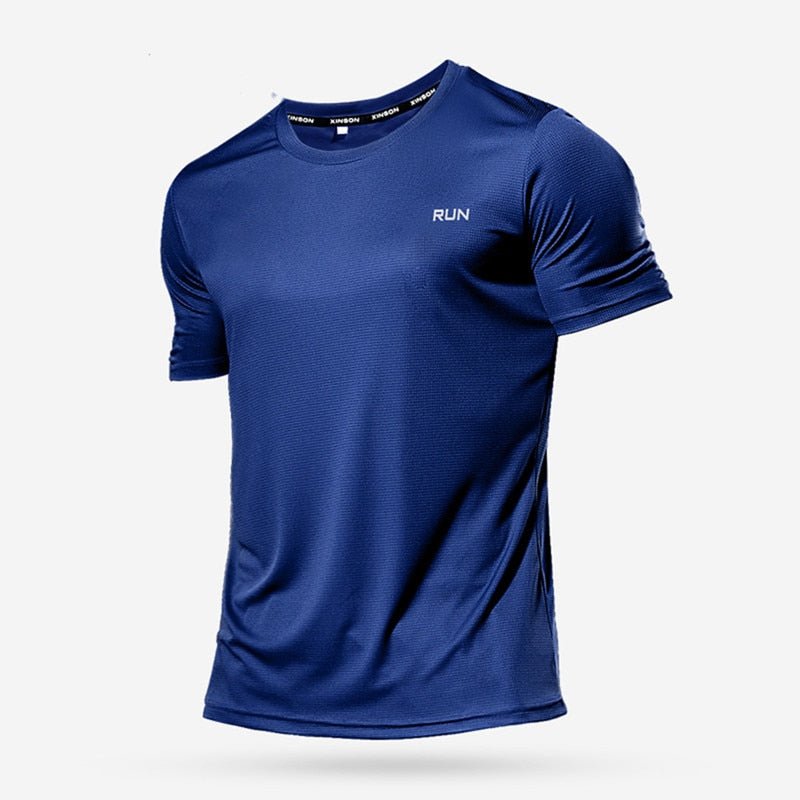 High Quality Polyester Men Running T Shirt Quick Dry Fitness Shirt Training Exercise Clothes Gym Sport Shirt Tops Lightweight | 0 | Tage-Active