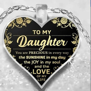 High Quality To My Daughter Love Mom Heart Necklace Gold Silver Color Inspirational Letter Pendant Necklaces Choker Jewelry Gift | 0 | Tage-Active
