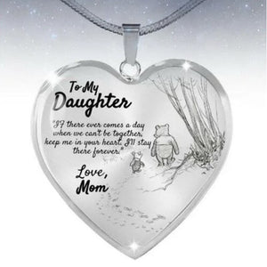 High Quality To My Daughter Love Mom Heart Necklace Gold Silver Color Inspirational Letter Pendant Necklaces Choker Jewelry Gift | 0 | Tage-Active