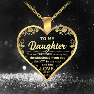 High Quality To My Daughter Love Mom Heart Necklace Gold Silver Color Inspirational Letter Pendant Necklaces Choker Jewelry Gift | 0 | Tage-Active