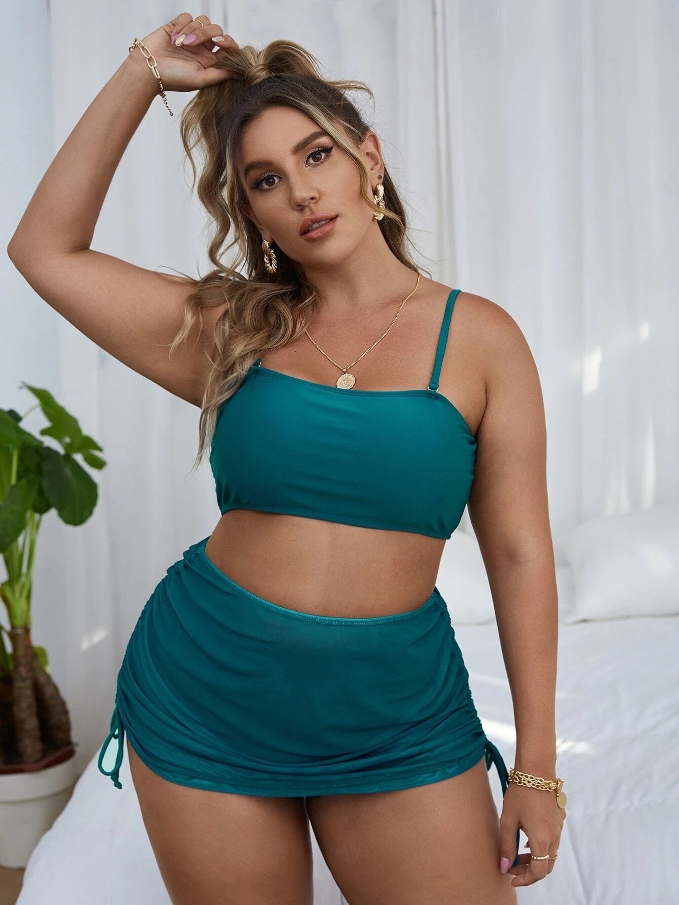 High Waist Swimsuit Women With Skirt  Large Size Bikinis Push Up Swimwear Female Solid Bathing Suit Beach Wear Swimming 4XL | TageUnlimited
