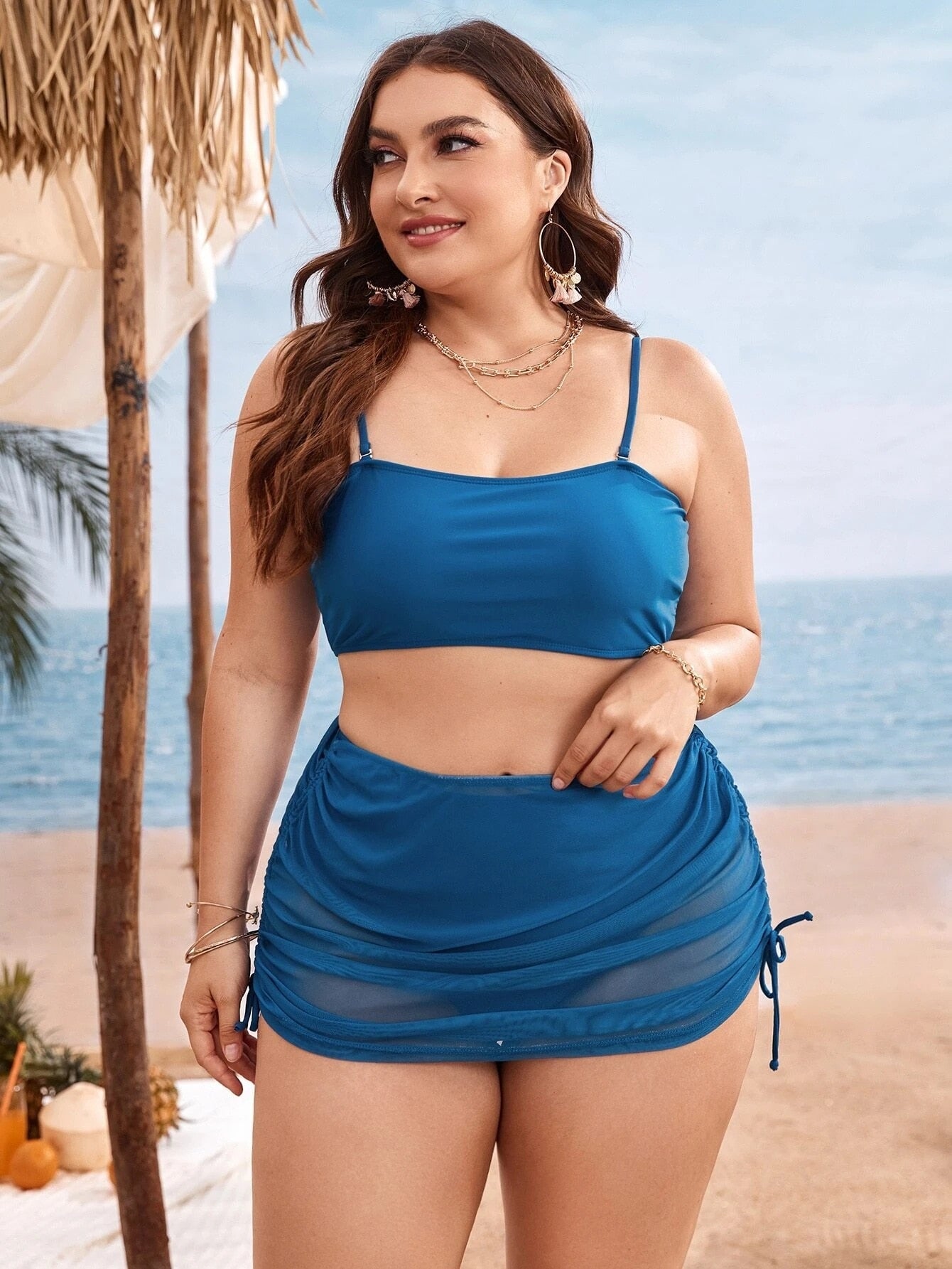High Waist Swimsuit Women With Skirt  Large Size Bikinis Push Up Swimwear Female Solid Bathing Suit Beach Wear Swimming 4XL | TageUnlimited
