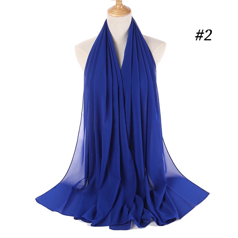 Hijab Scarf 72*175cm Plain Chiffon Scarves For Women Muslim Fasion Islam Clothing Headscarves Shawl For Ladies Headwrap Ramadan | TageUnlimited