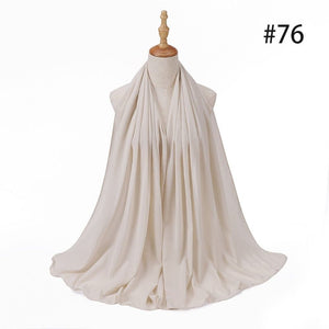 Hijab Scarf 72*175cm Plain Chiffon Scarves For Women Muslim Fasion Islam Clothing Headscarves Shawl For Ladies Headwrap Ramadan | TageUnlimited