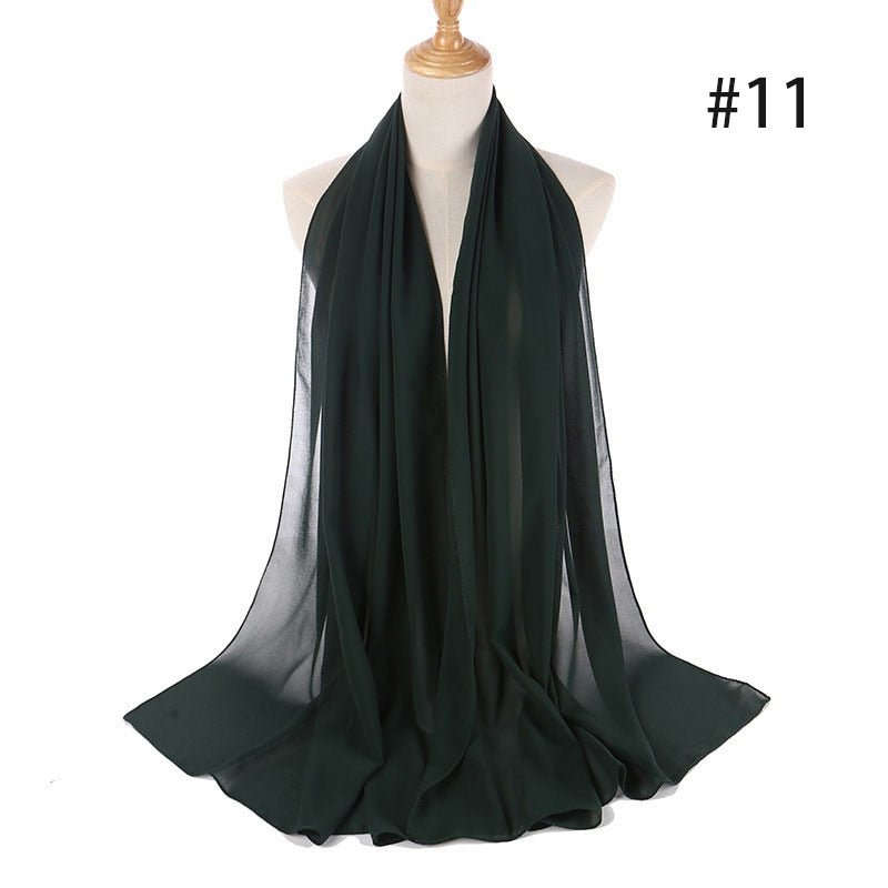 Hijab Scarf 72*175cm Plain Chiffon Scarves For Women Muslim Fasion Islam Clothing Headscarves Shawl For Ladies Headwrap Ramadan | TageUnlimited