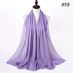 Hijab Scarf 72*175cm Plain Chiffon Scarves For Women Muslim Fasion Islam Clothing Headscarves Shawl For Ladies Headwrap Ramadan | TageUnlimited
