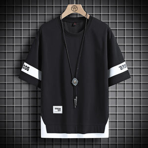 Hip Hop Loose Mens Streetwear T-shirts Casual Classic Summer Short Sleeves Black White Tshirt Tees Plus Oversize 5XL 6XL | 0 | Tage-Active