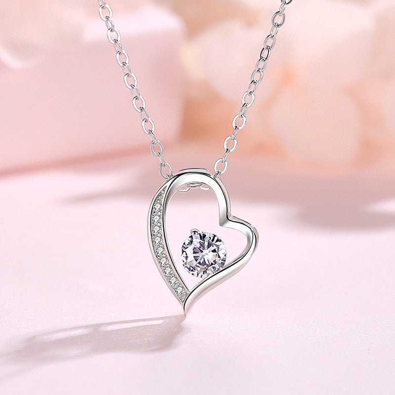 Hollow Heart Pendant Necklace Women Zircon Necklace for Granddaughter Birthday Gift Fashion Jewelry from Grandma Accessories | 0 | Tage-Active