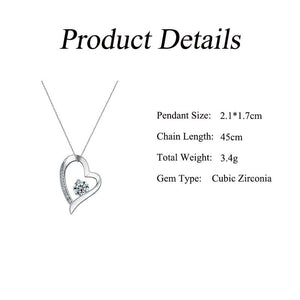 Hollow Heart Pendant Necklace Women Zircon Necklace for Granddaughter Birthday Gift Fashion Jewelry from Grandma Accessories | 0 | Tage-Active