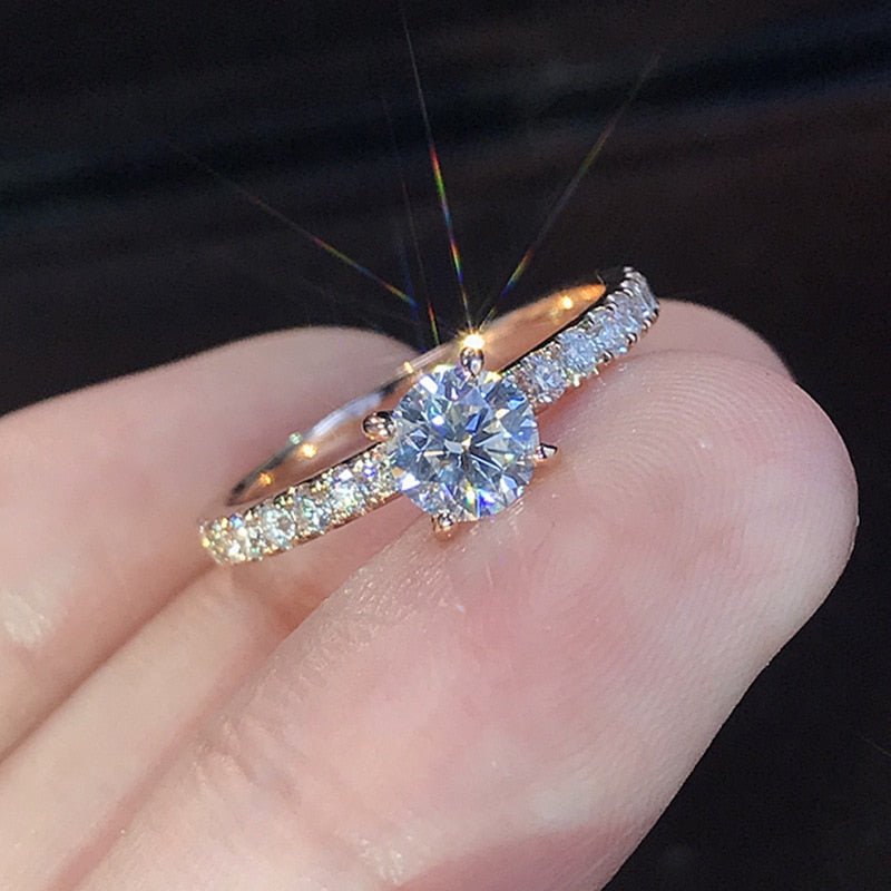 Hot Selling Trendy Claws Design Crystal Zircon Engagement Rings For Women Female Wedding Jewelry Gift Fashion Women Girl Rings | 0 | Tage-Active