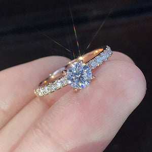 Hot Selling Trendy Claws Design Crystal Zircon Engagement Rings For Women Female Wedding Jewelry Gift Fashion Women Girl Rings | 0 | Tage-Active