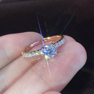 Hot Selling Trendy Claws Design Crystal Zircon Engagement Rings For Women Female Wedding Jewelry Gift Fashion Women Girl Rings | 0 | Tage-Active