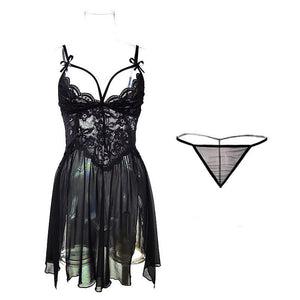 Women nighties hot sexy transparent lingerie of black lingerie women sleepwear | Tage-Active
