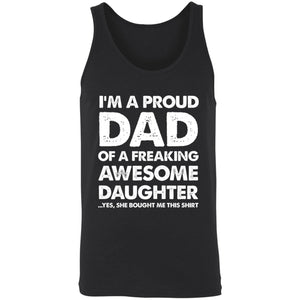 I'm A Proud Dad Of A Freaking Awesome Daughter Apparel | Apparel | american apparel usa tshirt, American Greatness, american hoodie, american hoodies, american made, american pride shirts, american shirt, american shirts, american sweatshirt, american sweatshirts, american t shirts, american tank top, american tank tops, gifts for men, usa, usa apparel, usa made | TageUnlimited