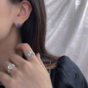 INS Fashion Silver Color Minimalist Irregular Twined Finger Rings Creative Geometric Punk Opening Rings for Women Girls Jewelry | 0 | Tage-Active