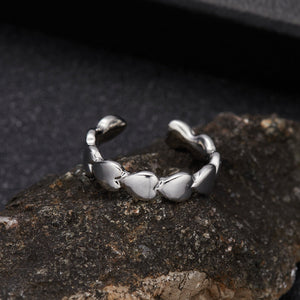 INS Fashion Silver Color Minimalist Irregular Twined Finger Rings Creative Geometric Punk Opening Rings for Women Girls Jewelry | 0 | Tage-Active