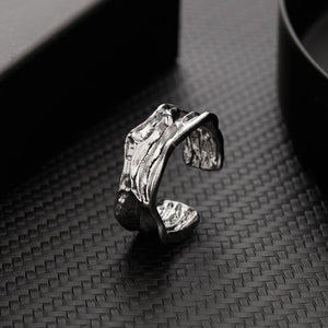 INS Fashion Silver Color Minimalist Irregular Twined Finger Rings Creative Geometric Punk Opening Rings for Women Girls Jewelry | 0 | Tage-Active