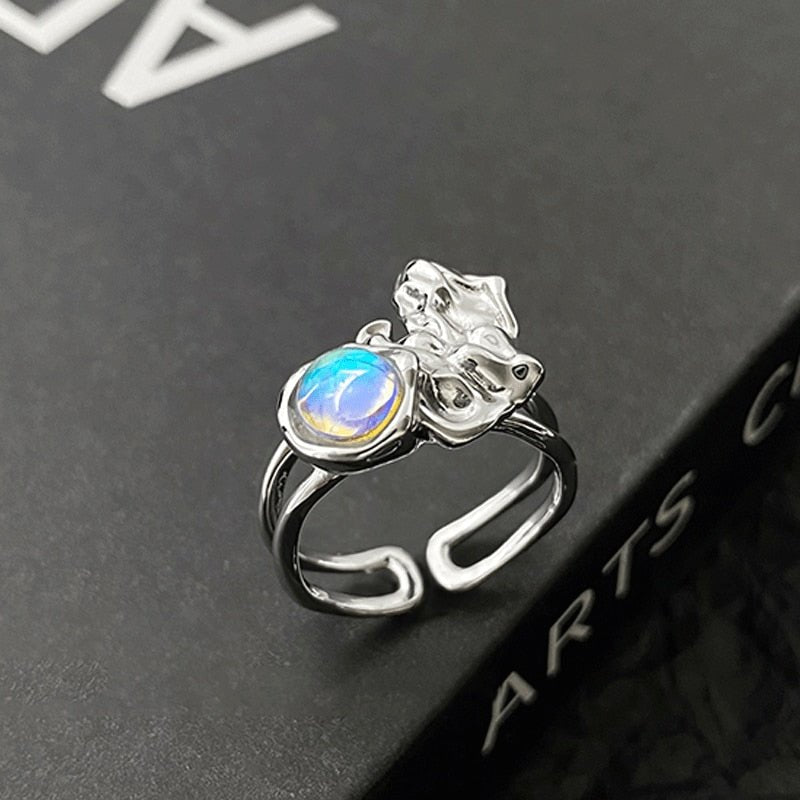 INS Fashion Silver Color Minimalist Irregular Twined Finger Rings Creative Geometric Punk Opening Rings for Women Girls Jewelry | 0 | Tage-Active