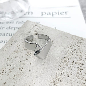 INS Fashion Silver Color Minimalist Irregular Twined Finger Rings Creative Geometric Punk Opening Rings for Women Girls Jewelry | 0 | Tage-Active