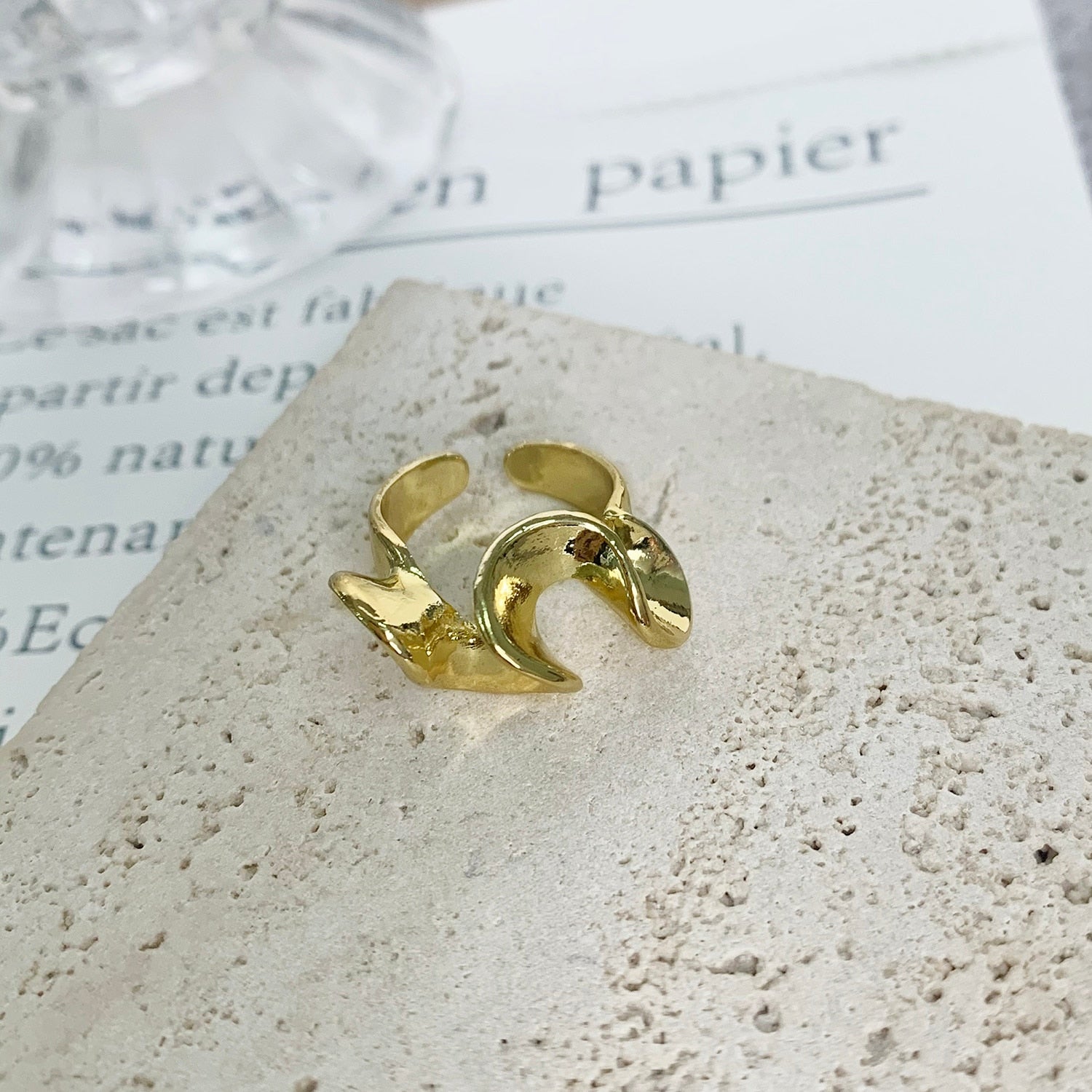 INS Fashion Silver Color Minimalist Irregular Twined Finger Rings Creative Geometric Punk Opening Rings for Women Girls Jewelry | 0 | Tage-Active