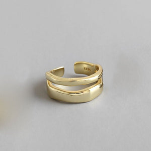 INS Fashion Silver Color Minimalist Irregular Twined Finger Rings Creative Geometric Punk Opening Rings for Women Girls Jewelry | 0 | Tage-Active