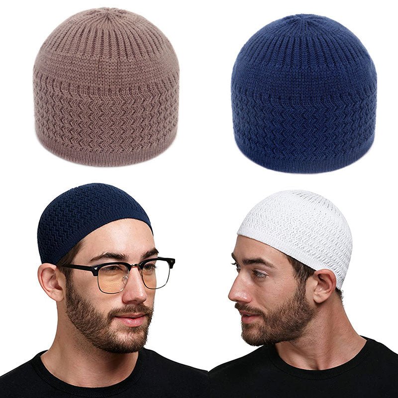 Islam Muslim Cap Men Prayer Hats Unisex Beanies Cap Saudi Arabia Men Clothing Ramadan Jewish Kippah Men&#39;s Wrap Head Caps | TageUnlimited