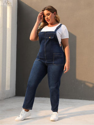 Jumpsuits Women High waist plus size Casual Straight Ladies Female Denim Ankle-length Jeans Rompers 6XL 7XL 8XL | 0 | TageUnlimited
