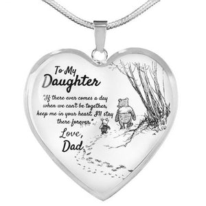 Kawaii Cartoon Bear Mom and Baby Heart Necklace Gold Silver Plated To My Daughter Necklaces For Girls Kids Birthday Gifts | 0 | Tage-Active