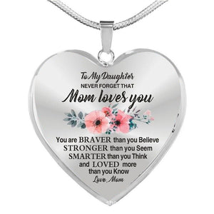 Kawaii Cartoon Bear Mom and Baby Heart Necklace Gold Silver Plated To My Daughter Necklaces For Girls Kids Birthday Gifts | 0 | Tage-Active