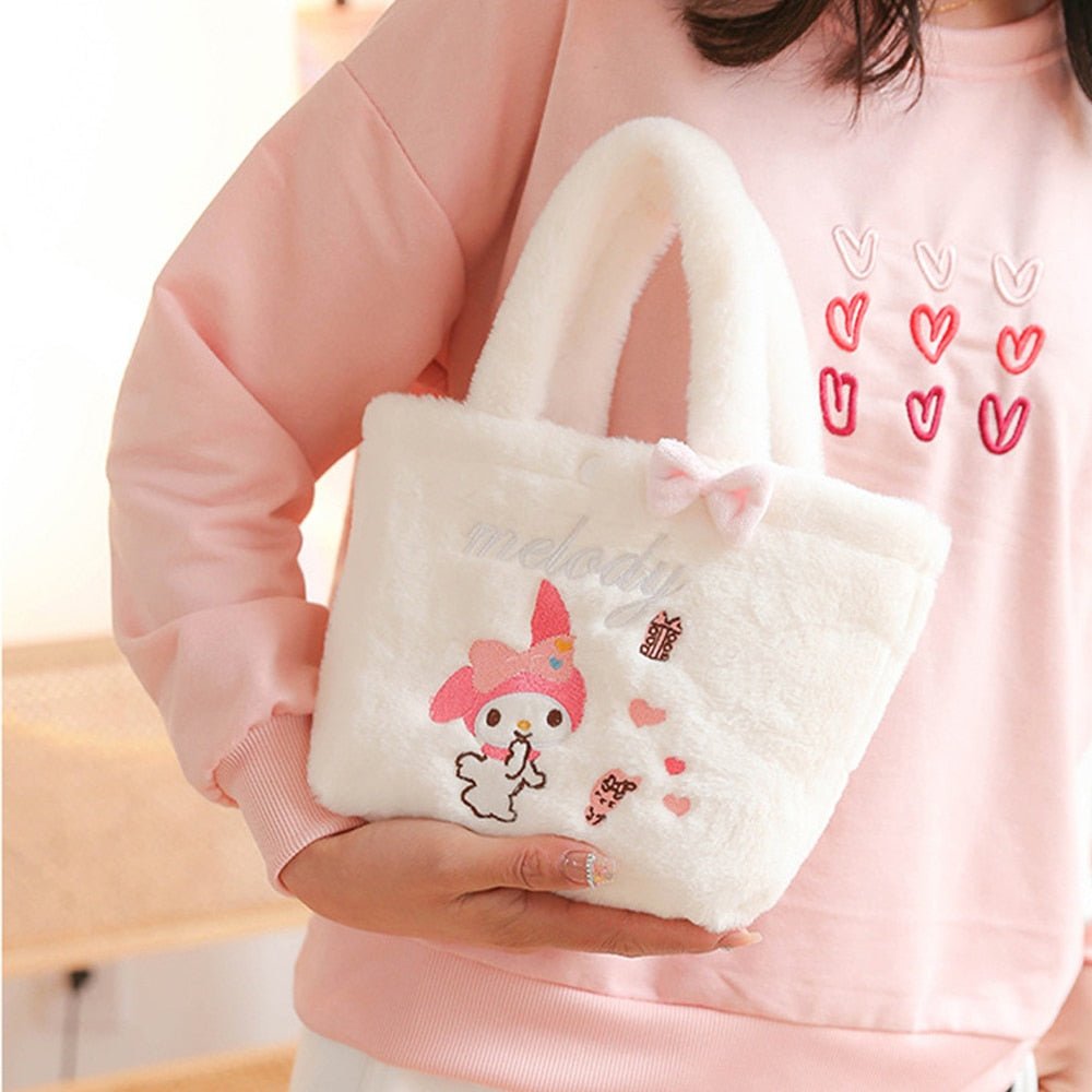 Kawaii Cinnamoroll Sanrio Plush Bag My Melody Anime Handbags Kt Cat Purin Dog Kuromi Plushie Free Shipping Backpack for Girls | 0 | Tage-Active